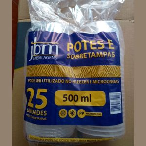 KIT POTE TAMPA “PP” 500ML CX 12X25