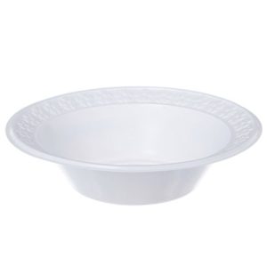 Prato plástico 21cm fundo branco 50×10
