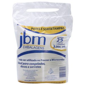 KIT POTE PP REDONDO 200ML JBM 25X1
