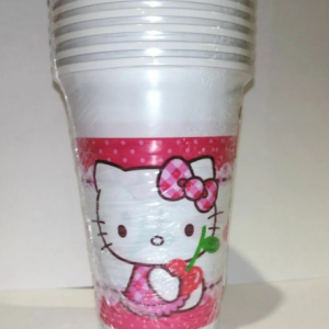 Conj. 8 Copos Hello Kitty