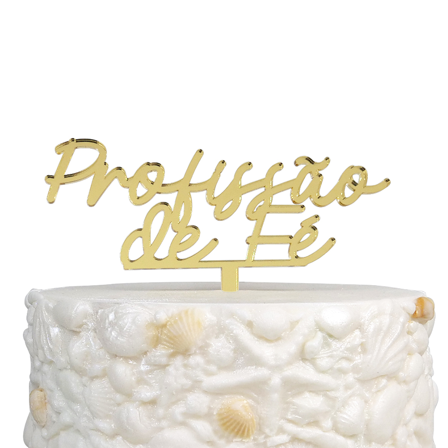 Topper Profissão de Fé – Ouro