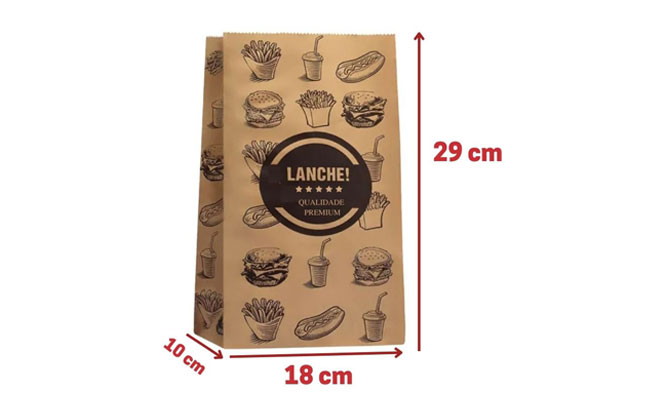 SACO PAPEL P/ DELIVERY 5KG (18X29,5X10) 100und