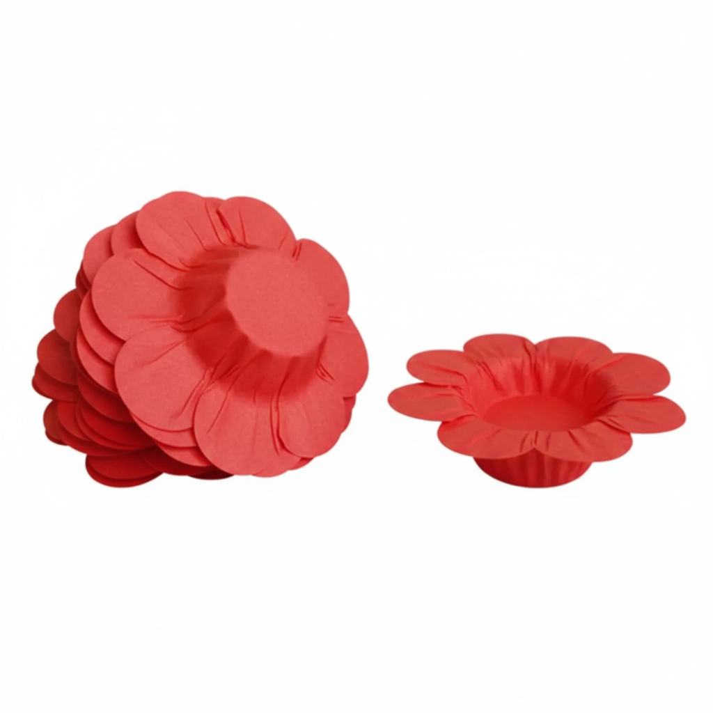 Pack C/ 50 Forminhas Pétalas – Vermelho
