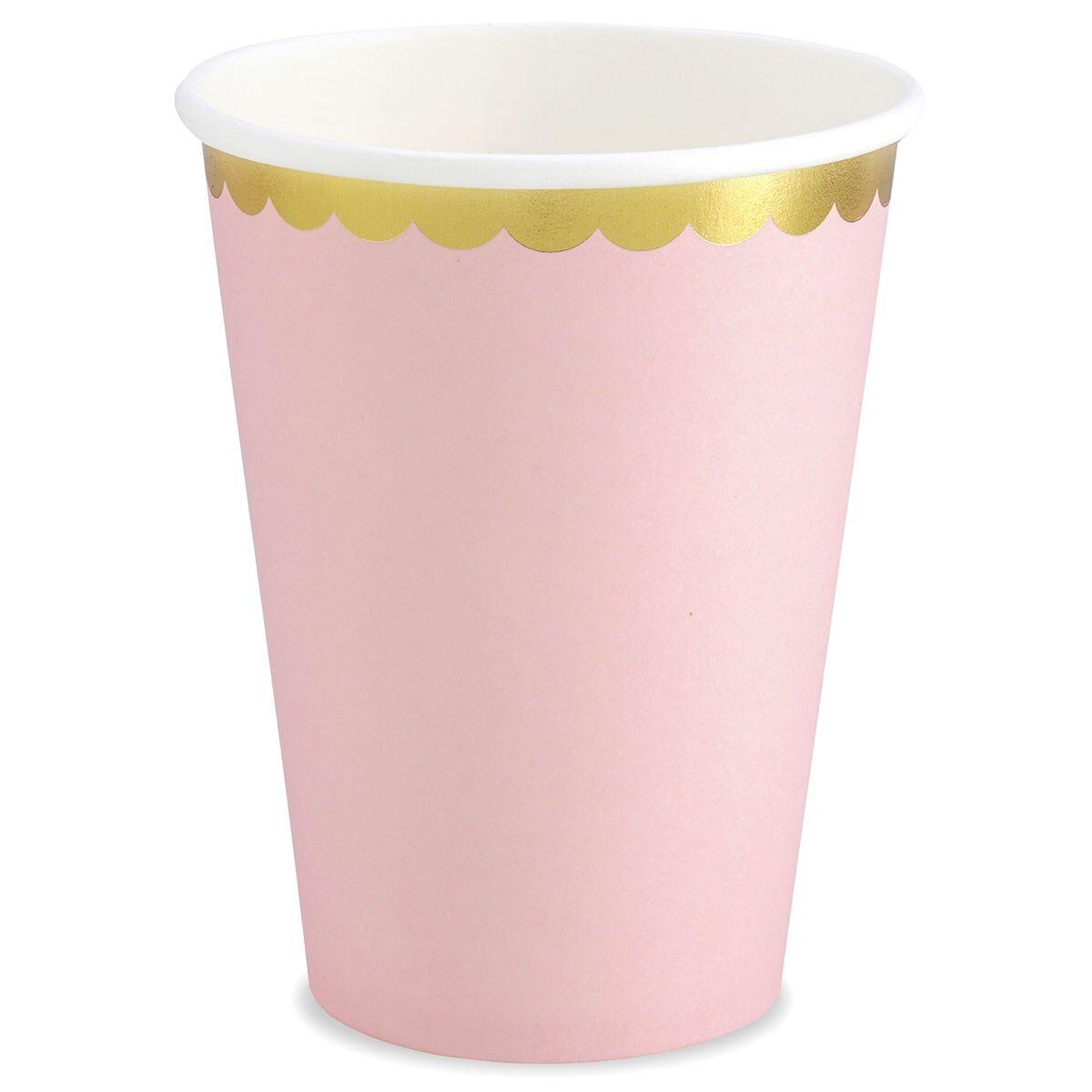 Conj. 6 Copos Rosa Claro