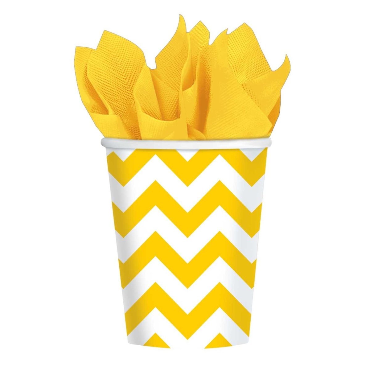 Conj. 8 Copos Chevron Amarelo 266ml