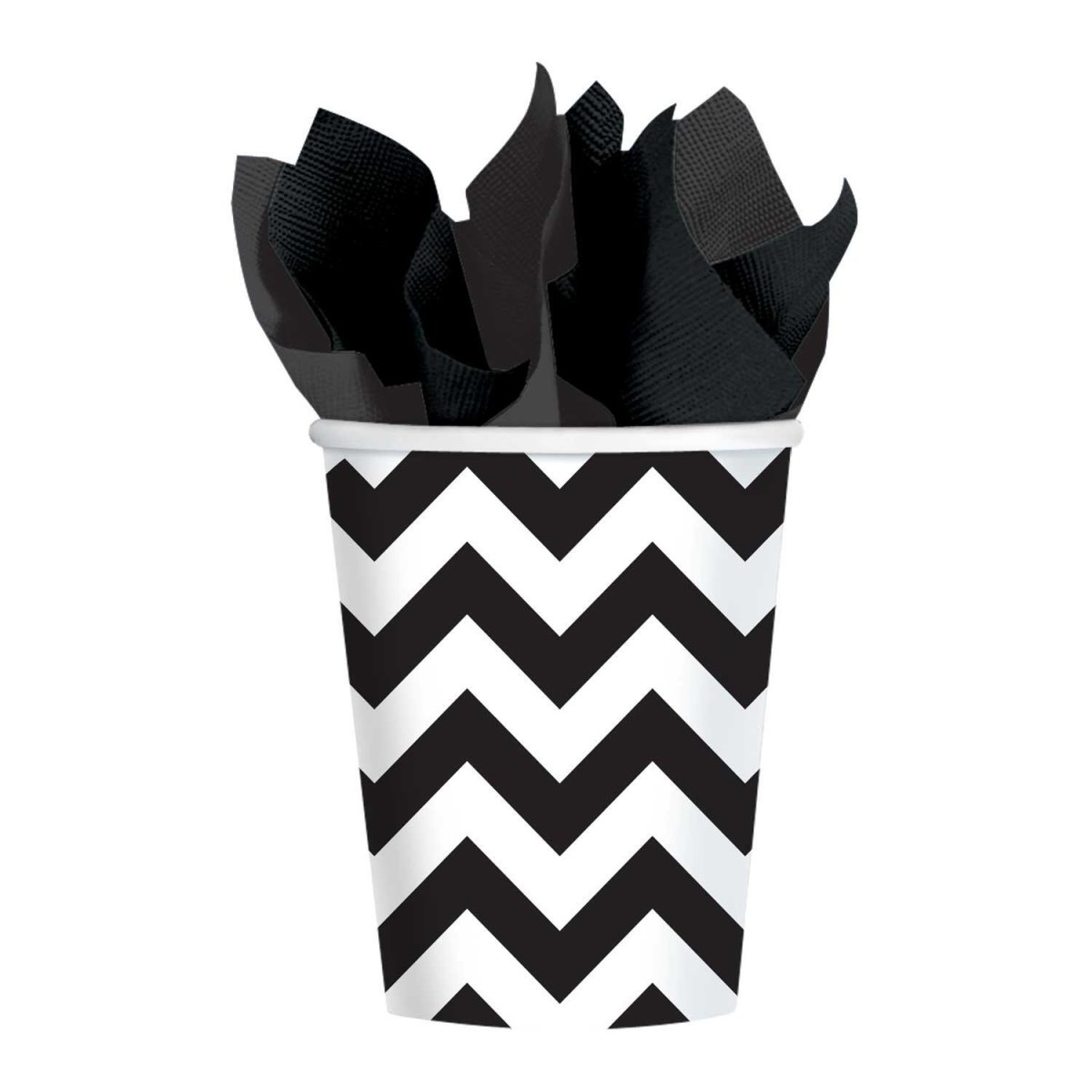Conj. 8 Copos Chevron Preto