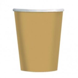 Pack 8 Copos Dourados 266ml
