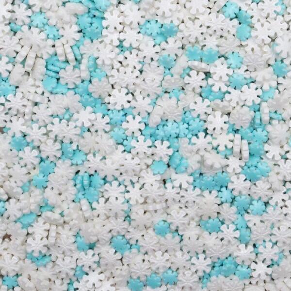 Mix Flocos de Neve C/ Relevo – Azul e Branco
