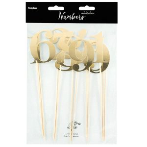 Set/ 11 Toppers Números Ouro